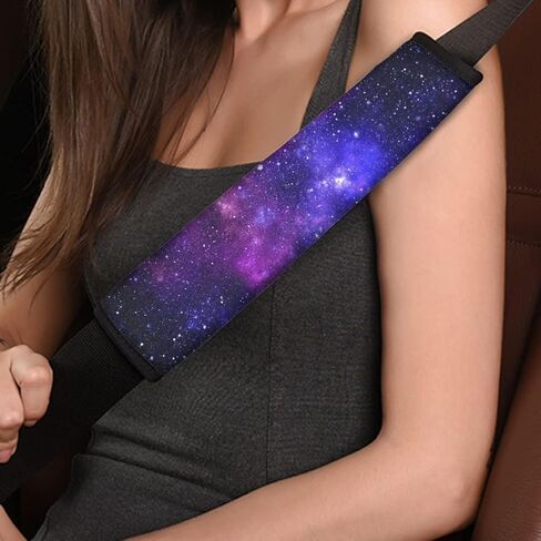 طقم مكون من قطعتين من غطاء حزام الأمان المبتكر، وسادة حزام الأمان، وسائد حزام الأمان الأرجوانية لحزام الأمان وغطاء حزام الكتف المريح، ملحقات السيارة الداخلية العالمية in Kuwait