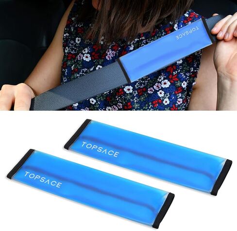 Gel Seat Belt Shoulder Pad Cover Car Interior Accessories Sweatproof Comfortable for Drivers Compatible with All Vehicles 2 Pcs in Kuwait