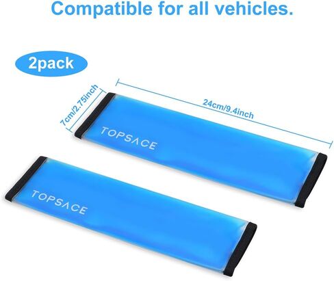 Gel Seat Belt Shoulder Pad Cover Car Interior Accessories Sweatproof Comfortable for Drivers Compatible with All Vehicles 2 Pcs in Kuwait