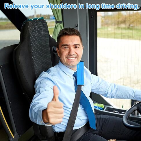 Gel Seat Belt Shoulder Pad Cover Car Interior Accessories Sweatproof Comfortable for Drivers Compatible with All Vehicles 2 Pcs in Kuwait