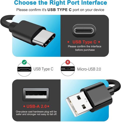 20W Fast Wall QC3.0 Charger USB C Charging Cable Cord for Motorola G Power 2025 2026/2024/2022 G Stylus 2024, Moto Turbo One 5G UW Ace, Edge/Razr, G200 G100 G41 G71 G30 G10 Z3 Z4 G Pure Android Phone in Saudi Arabia