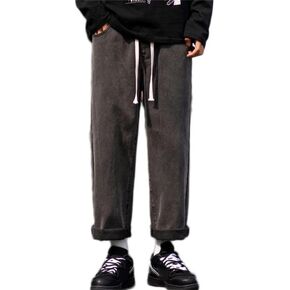 Andongnywell Men's Loose Straight Leg Jeans Baggy Straight Thick Ceiling Wide-Leg Denim Pants Trousers in Saudi Arabia