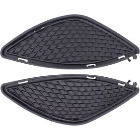 MOTOKU Pair Front Bumper Side Bezel Cover Grille for Mercedes-Benz W117 CLA CLASS CLA250 2014 2015 2016 Left Driver and Right Passenger Side Black Fog Light Mesh Grill Grid Panel Cover