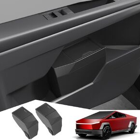 Door Side Trash Can Compatible with Tesla Cybertruck 2024, Garbage Bin with Pop-Open Lid for Cybertruck Accessories (2 Pcs)