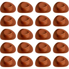 20 Brown Mini Cowboy Hats for Crafts, DIY, Parties & Gifts (Brown)