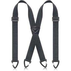 Suspenders for Men Heavy Duty, X Back Hidden Suspender 1.5" Under Clothing, Adjustable Work Suspenders for Men Women
