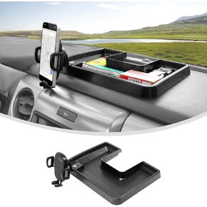 Linskip Dashboard Universal Smartphone Holder Tray Fit for 2009-2014 Ford F-150 Raptor, Rotates Vertical and Horizontal, Easy Push Action, Interior Accessories