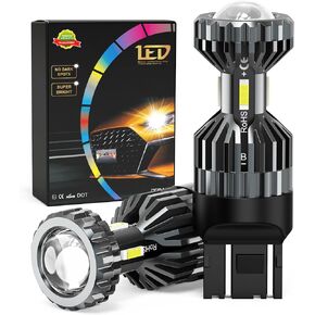 7443 7440 Red LED Brake Light Bulb - 1860 CSP Chips Super Bright Replacement Bulbs for T20 7444 W21W Tail Stop Rear Parking Lights 2-Pack