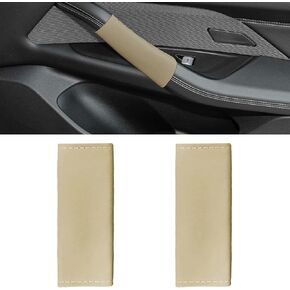 2PCS Car Grab Handle Cover, Anti-Scratch Auto Inner Front Rear Door Pull Handle Cover, PU Leather Door Grip Gloves Protector Auto Interior Decoration Accessories for Car, Truck, SUV (Black)