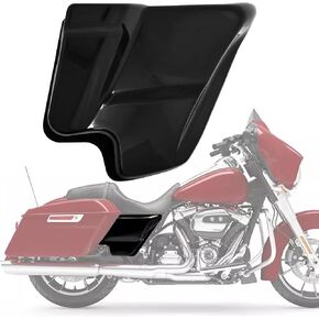1 Pair Motorcycle ABS (Plastic) Side Covers Panel Fairing for Harley Touring Electra Road King Road Glide Street Glide 1997-2007 (Material Original Black)