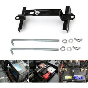 Pack-1 Car Power Holder, Adjustable Car Power Hold Down with 10.62" J-Shaped Bolt, Universal Automobile Replacement Accessories, for Most Cars, Trucks and Vans (Black)