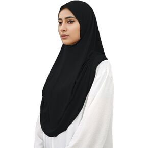 Ready To Wear Hijab For Women Instant Turban Stretch Soft Muslim Scarf For Prayer Long Hijabs Islamic Jersey Abaya