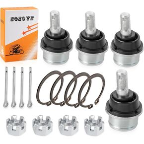 4x Front Upper Arm Ball Joint Kit For HONDA Recon 250 TRX250 TE/TM TRX250EX TRX250X FourTrax 300 TRX300 TRX300FW 51355-HP5-601（NO-TRX300EX）