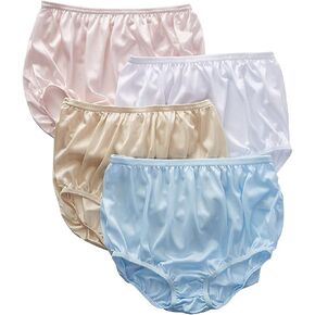 Teri Lingerie Women's 100% Nylon Full Coverage Panties, Assorted