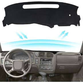 Black Dashboard Dash Board Cover Mat Carpet for Chevy Blazer 2019-2025 Accessories Dash Cover Flannel Material Dash Mat Sunshade