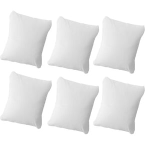 6Pcs Bracelet Watch Pillows, Flannel Jewelry Display Pillow for Bracelet Cushion Display Storage, White