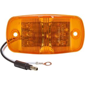 Maxxima مستطيلة التخليص LED علامة P2/P3/PC2 العنبر - 12/24VDC للشاحنات والخدمة الثقيلة