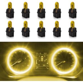 10 Pack Car Instrument Light Bulb, Brake Light Bulb, 12V 21/5W Automobile Lighting Replacement Accessory, Universal Car Lighting Bulb Car T5 Halogen Instrument Light for Most Cars (Green)