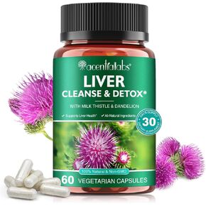 Liver Support Supplement, Liver Health, Liver Cleanse, Liver Support, Herbal Liver Support Supplement for Eliminates Waste and Cleansing, Vegan, Non-GMO, 60 Capsules