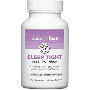 Healthy Directions LifeBiome Rise Sleep Tight with Immediate and Extended-Release Melatonin Plus GABA in Innovative Microbeadlets Helps You Wind Down Fast for Deep, Restful Zzzs