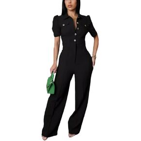 Sexy ladies fashion wide leg elegant club jumpsuit business party jumpsuit
