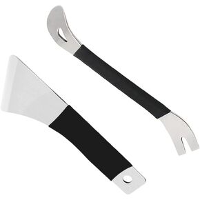 2Pcs Trim Removal Tool Metal Pry Tool, Door Panel Dashboard Radio Audio Navigation Installer,Car Audio Panel Removal Tool for Car Interior,Door Panel, Window, Fastener, Audio Dashboard
