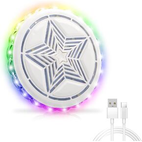 KaiDengZhe Auto Ceiling Roof Lights DJ Colorful Atmosphere Light USB Rechargeable Wireless Voice Control Car LED Lights Interior 6 Modes Ceiling Lamp Magic Strobe Light for Car, Bedroom, Party