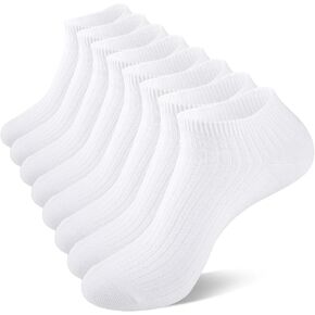 Heatuff 8 Pairs Ankle Socks for Women,Comfy Cotton Breathable Fabric for Womens,Thin Ankle Socks for Casual