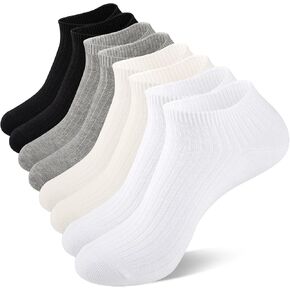 Heatuff 8 Pairs Ankle Socks for Women,Comfy Cotton Breathable Fabric for Womens,Thin Ankle Socks for Casual in Saudi Arabia
