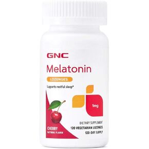 GNC Melatonin 1mg - Cherry, 120 Lozenges, Supports Restful Sleep