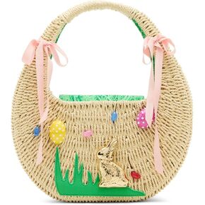 Betsey Johnson Hunt Wicker Bag, Natural