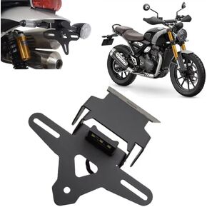 For speed400 scrambler400X License Plate Holder Bracket Speed 400 Scrambler 400 X Motorcycle Tail Tidy Fender Eliminator LED Light (scrambler LOGO)
