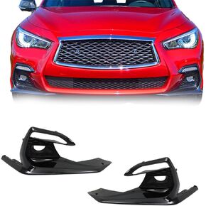 1 Pair Fog Light Lamp Bezels Cover Assembly Replacement for Infiniti Q50 Sport 2018-2020 Left and Right Side 622566HJ0A