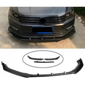 Bright Black Front Bumper Lip Splitter Spoiler Compatible with Volkswagen VW USA Passat B7 S/SE/SEL/TDI/Sport/ 2012 2013 2014 2015 Accessories