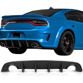 الناشر الخلفي المصد شفة أسود لعام 2015-2024 Dodge Charger SRT (Nonbody Model) Valance خلفي الصدمات المفسد المفسد المفسد