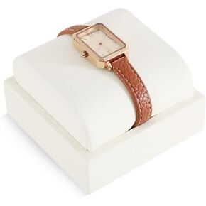 Watch Storage Box, Wristwatch Organizers, Men Women Gift Watch Display Box With Pillow, Faux Leather/Microfiber (White)