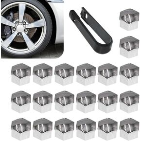 21 PCS CAR CAR CORGHS ، 0.75in/19mm CAPS SPER SPATS ، مضادة للسرقة مقاوم للماء أغطية صامدة الترباس مع مقطع الإزالة ، إكسسوارات الديكور للسيارات (أسود)
