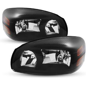 AKKON - For Uplander Montana SV6 Terraza Relay Replacement Black Headlights Driver/Passenger Head Lamps Pair