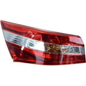TRQ Left Outer Rear Tail Light Assembly Compatible with 2013-2015 Toyota Avalon