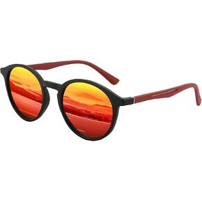 BLUEMOKY Polarized Round Sunglasses Trendy: Cute Shades for Men Women UV400 Protecion - Classic Circular Sun Glasses