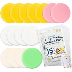 SereneLife Fragrance Disc, 15 Fragrant Scents Suitable, for Towel Warmer Bucket, Convenient Size Fits in Most Air Freshener Holders , Fresh Aroma Stays for 30 to 60 Days