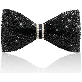 Rhinestone Bow Ties for Men Sequin Bow Tie Pretied Adjustable Bowtie with Sparkly Crystal for Party Banquet Shirt