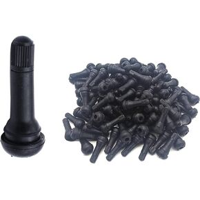 100pcs TR413 Snap-in Rubber Tyre Valve STEM لثغرات حافة 11.5 مم بلا أنبوب