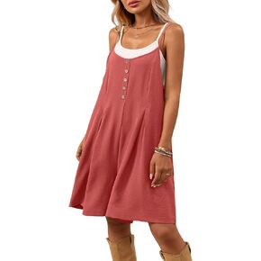 Womens Summer Casual Sleeveless Romper Loose Spaghetti Strap Shorts Jumpsuit 2025 Beach Vacation Outfits