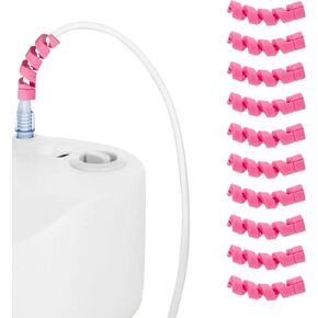 10 Pack Oxygen Tube Support Crimp Straightener for Portable Oxygen Concentrator, Oxygen Tubing Support for Oxygen Tank Oxygen Hose Nasal Cannula Oxygen Accessories (Pink)