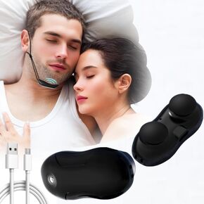Anti-snoring Device, Electric Anti-snoring Device with Intelligent Throat Massage, Effective Prevention of snoring, Upgraded Silicone Massage Head is Comfortable, snoring Solution for Men and Women