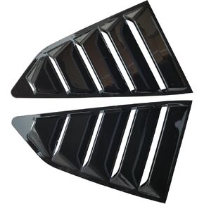TYG Rear Side Window Louvers Fits for 2016-2023 Chevrolet Camaro Coupe Only (Not Fit Convertible), Air Vent Scoop Shades Cover Blinds Trim (Gloss Black)