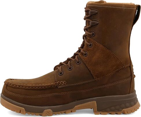 Twisted X 8-Inch Composite Toe Work Boots for Men, Handcrafted Full-Grain Leather Steel Toe Boots with CellStretch Comfort Technology, Compression EVA Midsole, and Removable Footbed, Distressed Saddle, 10 W in Saudi Arabia