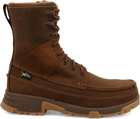 Twisted X 8-Inch Composite Toe Work Boots for Men, Handcrafted Full-Grain Leather Steel Toe Boots with CellStretch Comfort Technology, Compression EVA Midsole, and Removable Footbed, Distressed Saddle, 10 W in Saudi Arabia