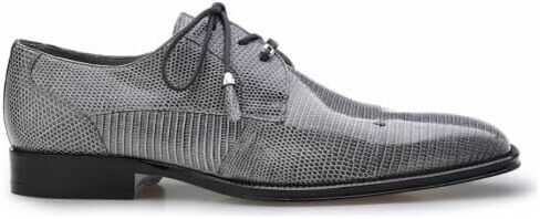 Belvedere Karmelo Gray Lizard Cap-Toe Casual Dress Shoes in Kuwait